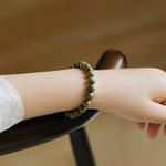 Buddha Stones Tibetan Green Sandalwood Soothing Cure Bracelet (Extra 35% Off | USE CODE: FS35)