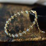 Buddha Stones Natural Moonstone 14K Gold Plated Healing Positive Bracelet