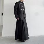 Dark A-Line Pleated Culottes Hakama Pants