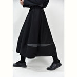 Women's Cracked Color Block Flower Tulip Skirt