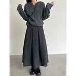 Polka Dot High Waist Pleated Skirt