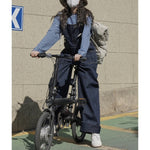 Adjustable Loose Denim Wide-leg Overalls