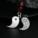 Buddha Stones 990 Sterling Silver Yin Yang Balance Harmony Necklace Pendant (Extra 30% Off | USE CODE: FS30)