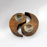 Buddha Stones Yin Yang Wood Candle Holder Meditation Rituals Use Items (Extra 35% Off | USE CODE: FS35)