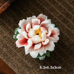 Buddha Stones Tibetan Lotus Blessing Ceramic Stick Incense Burner Decoration