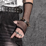 Dark Striped Sleeves Gloves