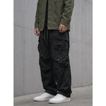 Japanese Loose Multi-pocket Straight-leg Cuffed Cargo Pants