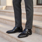 Arezzo Leather Monk Loafers