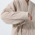 Cross-collar Loose Quilted Coat