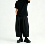 Tencel Paneled Drapey Wide-Leg Pants