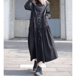 Black Loose Long-sleeved Dress
