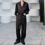 Silky Satin Shirt Trousers