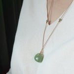 Buddha Stones Natural Jade Luck Prosperity Necklace Pendant