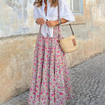 Zeagoo Women's Boho Maxi Skirt Casual A Line Long Skirt