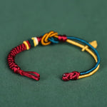 Buddha Stones Tibetan Handmade Mandala Knot Leaf Luck Rope Bracelet