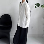 Rivet Loose Casual Padded Shoulder Shirt