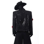 Sequined 3D Flower Stage Jacket