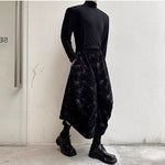Vintage Velvet Buds Casual Wide Leg Capri Pants