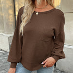 Zeagoo Long Sleeve Backless Hollow Knit Sweater for Women Casual Work Office Loose Fit 2026 | Under