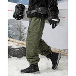 Winter White Duck Down Softshell Waterproof Warm Ski Pants
