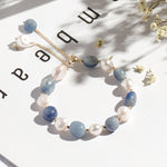 Buddha Stones Natural Blue Aventurine Crystal Pearl Bead Healing Bracelet (Extra 35% Off | USE CODE: FS35)