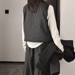 Loose-fitting Crew Neck Vest