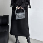 Fringed Knitted Sweater Dress