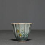 Buddha Stones Loquat Dogwood Hawthorn Morning Glory Ceramic Teacup Kung Fu Tea Cup