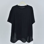 Irregular Wavy Hem Loose Pullover T-shirt