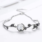 Buddha Stones "Sending Grace and Harmony"Plum Blossom Chalcedony Bracelet Includes Gift Message Card