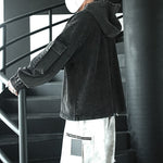 American Washed Retro Denim Hoodie