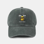 PEW PEW MADAFAKAS Chicken Pattern Casual Washed Cotton Baseball Cap