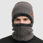 Men's Knitted  Matching Integrated Hat