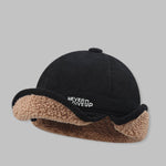 Men's Corduroy Sherpa Lining Warm Earflaps Hat