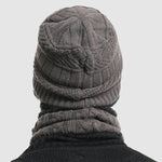 Men's Knitted  Matching Integrated Hat