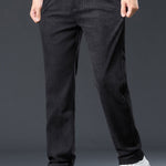 Warm Fleece-Lined Winter Straight Leg Corduroy Pants