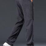 Warm Fleece-Lined Winter Straight Leg Corduroy Pants