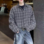 Retro Plaid Wool Casual Shirt