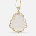 Buddha Stones Good Luck Laughing Buddha Necklace