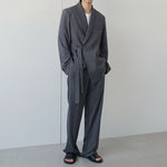 Belt Drawstring Jacket Loose Draped Pants Two-piece Suit