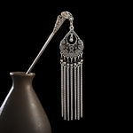 Buddha Stones Water Drop Lily of the Valley Flowers Tassels Confidence Hairpin