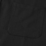 Men's Solid cotton casual lapel solid color short-sleeved shirt