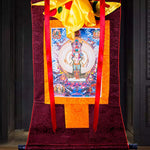 Buddha Stones Tibetan Thousand-handed Avalokitesvara Framed Thangka Blessing Decoration