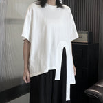 Loose Irregular Slit T-shirt