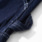Raw Denim Multi-pocket Striped Outdoor Cargo Pants