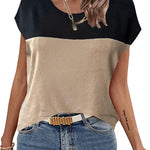 Zeagoo Short Sleeve Sweater Knit Going Out Sweater Tops
