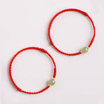 Buddha Stones Handmade Jade Lucky Bead Prosperity Braided Bracelet
