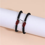 Buddha Stones 2Pcs Tibetan Luck Chinese Knot Protection String Bracelet