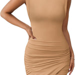 Zeagoo Summer Dress Sleeveless Bodycon Mini Dress (DE Only)