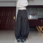 Vintage Draped Black Scimitar Suit Pants